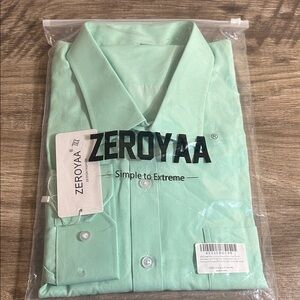 ZEROYAA Button Down Mens Dress Shirt Size 46
